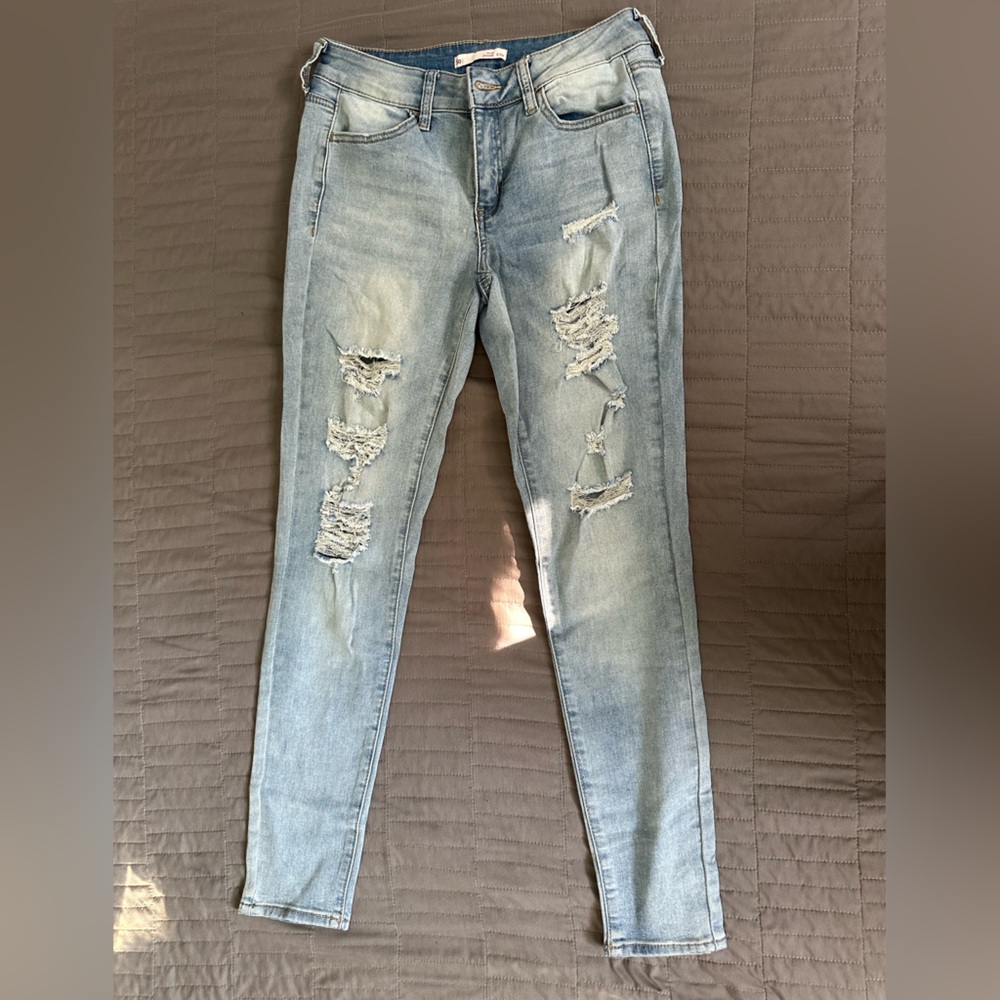 Light Blue Low Rise Jeggings